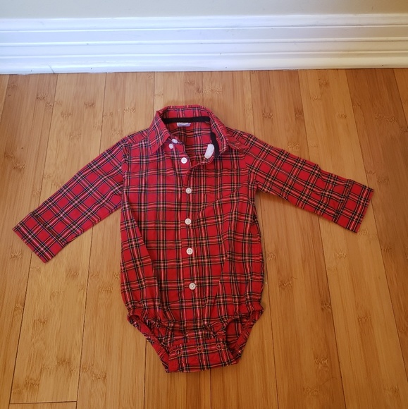 Carter's Other - Carter's Red Plaid 12 month onesie